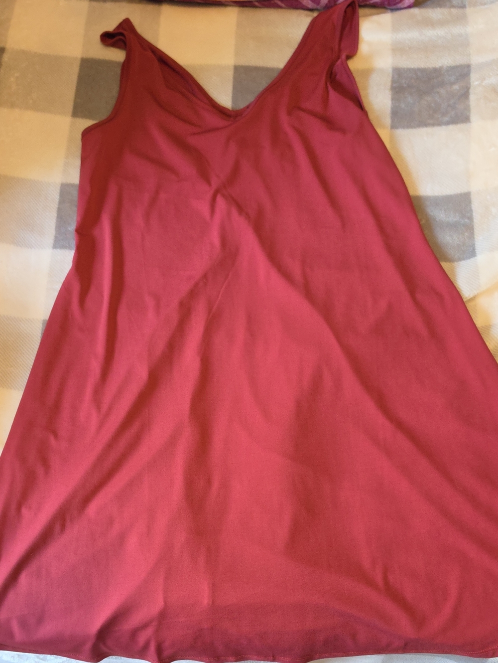 Satin-Look V-Neck Slip Dress in Rose